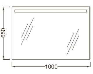 Зеркало с подсветкой Jacob Delafon Parallel EB1416RU-NF 100 см с инфракрасным выключателем и защитой от запотевания
